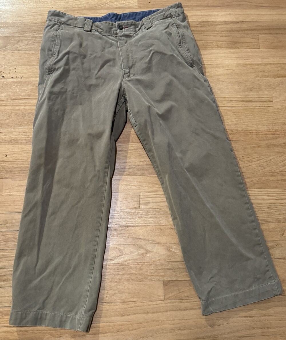 Mason's Utility Chino Pants Made in Italy Olive Green Tag 50 (33x26 Cropped)